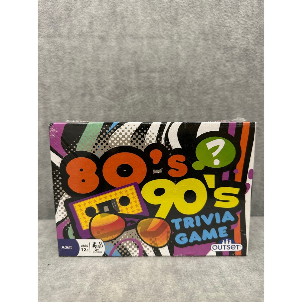 Outset Media 80s 90s Trivia Game Pop Culture Retro Card Game New Sealed